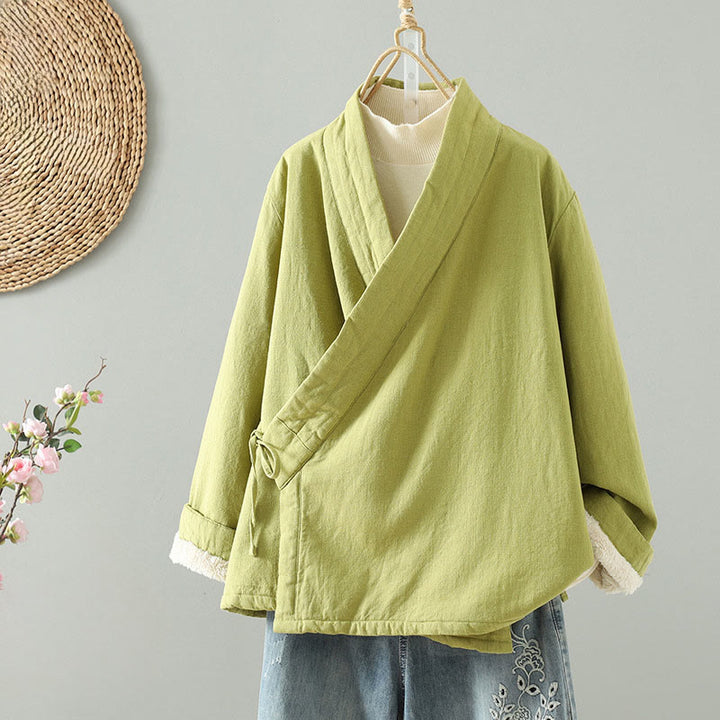 Buddha Stones -Zen-Meditationsjacke mit Kordelzug, langärmlig, für Damen, - Gelbgrün - US 8-10, UK/AU 12-14, EU 40-42 (2XL) - image 0