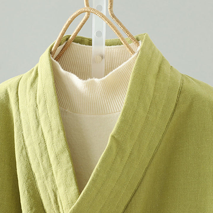 Buddha Stones Kordelzug Zen Meditation Damen Langarm Baumwolljacke - image 2