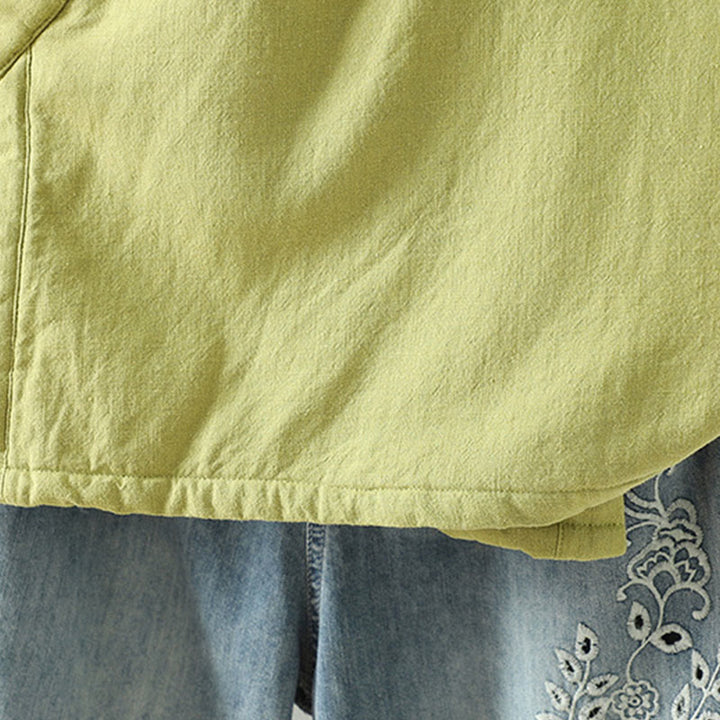 Buddha Stones Kordelzug Zen Meditation Damen Langarm Baumwolljacke - image 7