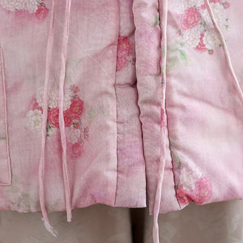 Buddha Stones Printed Flowers Damen Langarm-Baumwolljacke mit Taschen - image 9