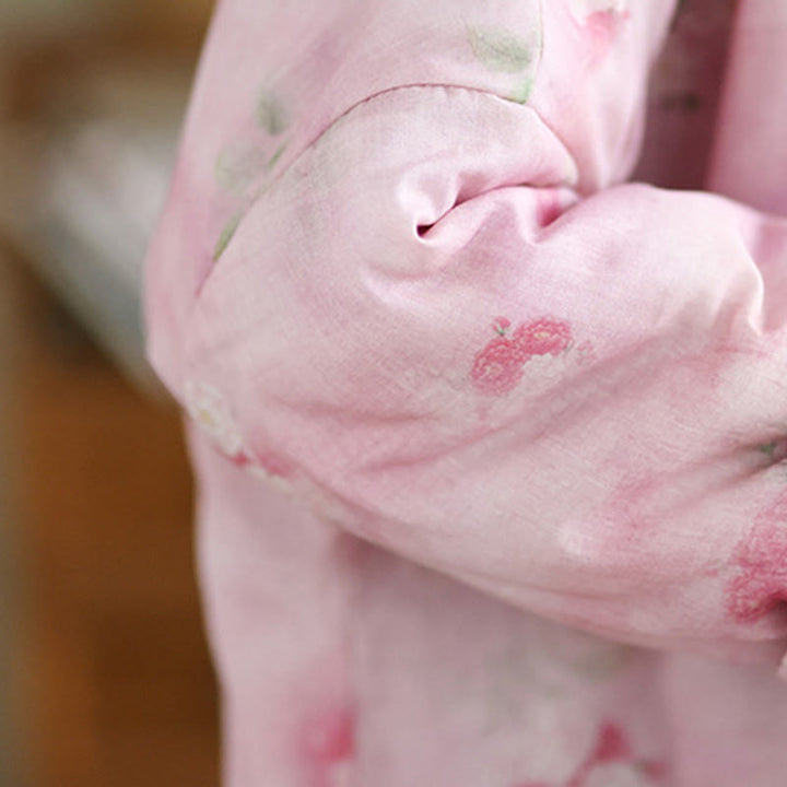 Buddha Stones Printed Flowers Damen Langarm-Baumwolljacke mit Taschen - image 6