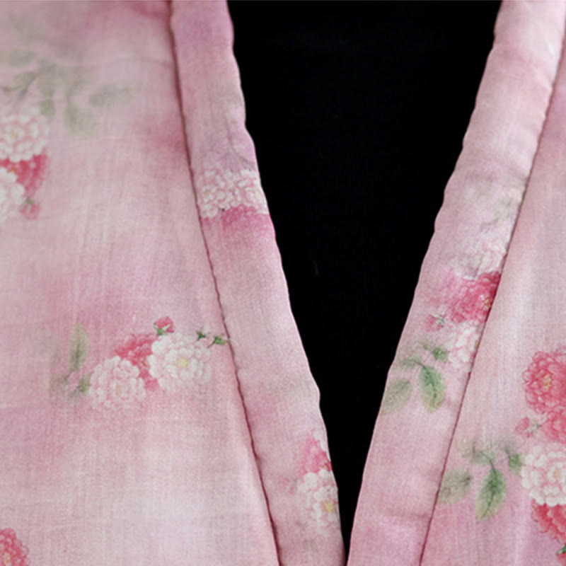 Damen-Langarmjacke mit Taschen und Buddha Stones -Blumenmuster - image 7