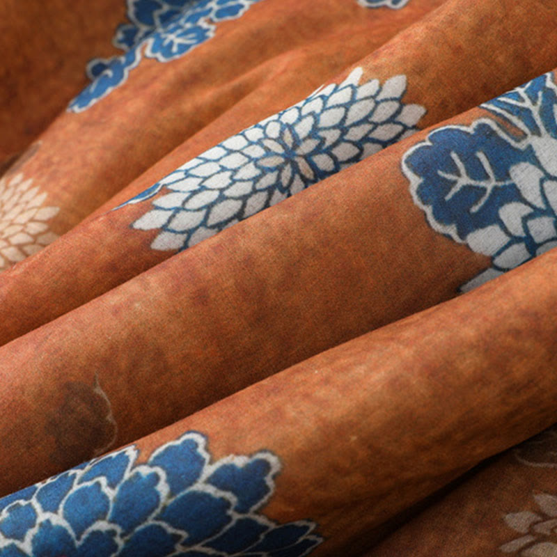 Buddha Stones Blumendrucke Knöpfe Ärmellose Baumwollweste für Damen mit Taschen - image 6