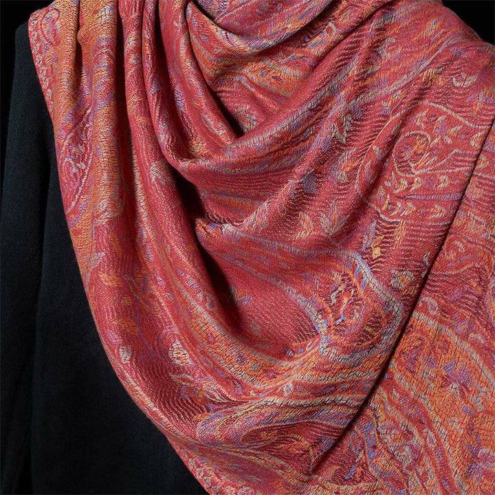 Buddha Stones ​​Frühling Cashew Blume Blätter Reben Geometrische Muster Quaste Weichen Schal Schal - image 9