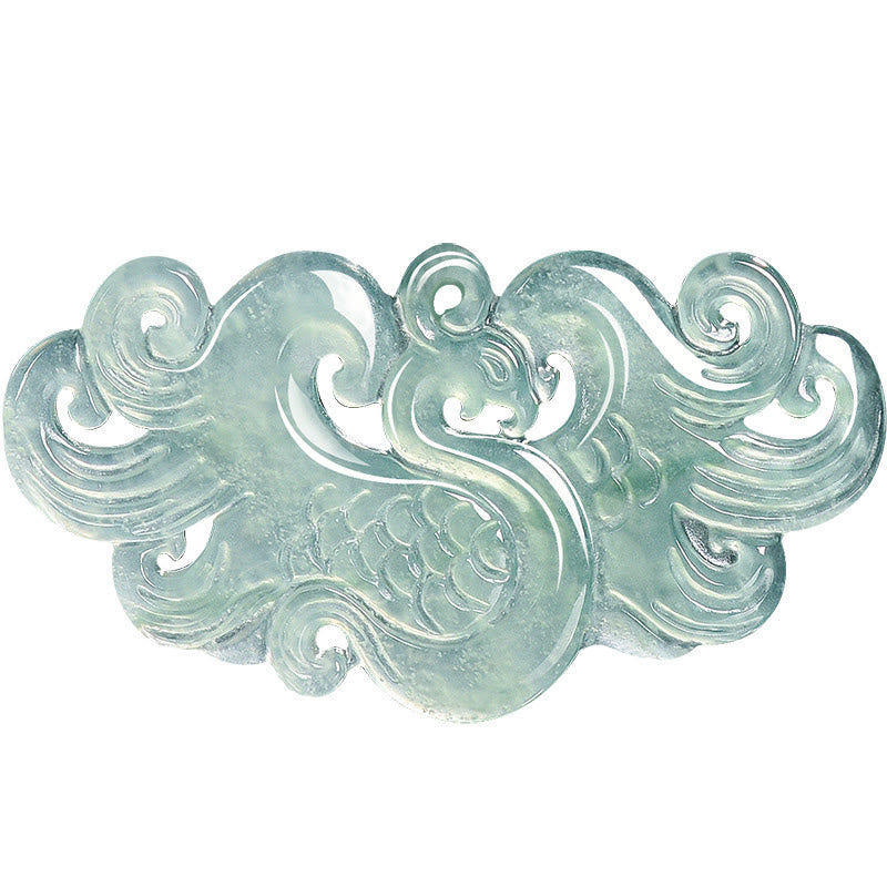 Buddha Stones Chinesischer Phönix Jade Glück Halskette String Anhänger - image 8