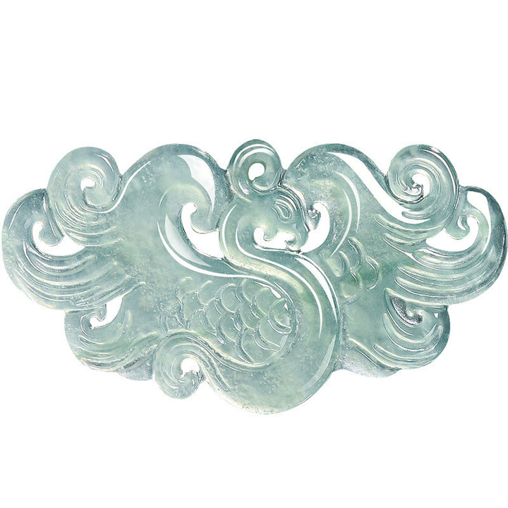 Buddha Stones Chinesischer Phönix Jade Glück Halskette String Anhänger - image 8