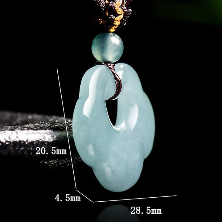 Buddha Stones Glücksbringer Ruyi Jade Glück Halskette String Anhänger - image 6