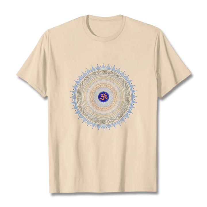 Buddha Stones ​​Mandala Blume OM Muster T T-shirt - Biskuit - 2XL - image 10