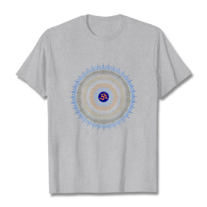 Buddha Stones ​​Mandala Blume OM Muster T T-shirt - Hellgrau - 2XL - image 19