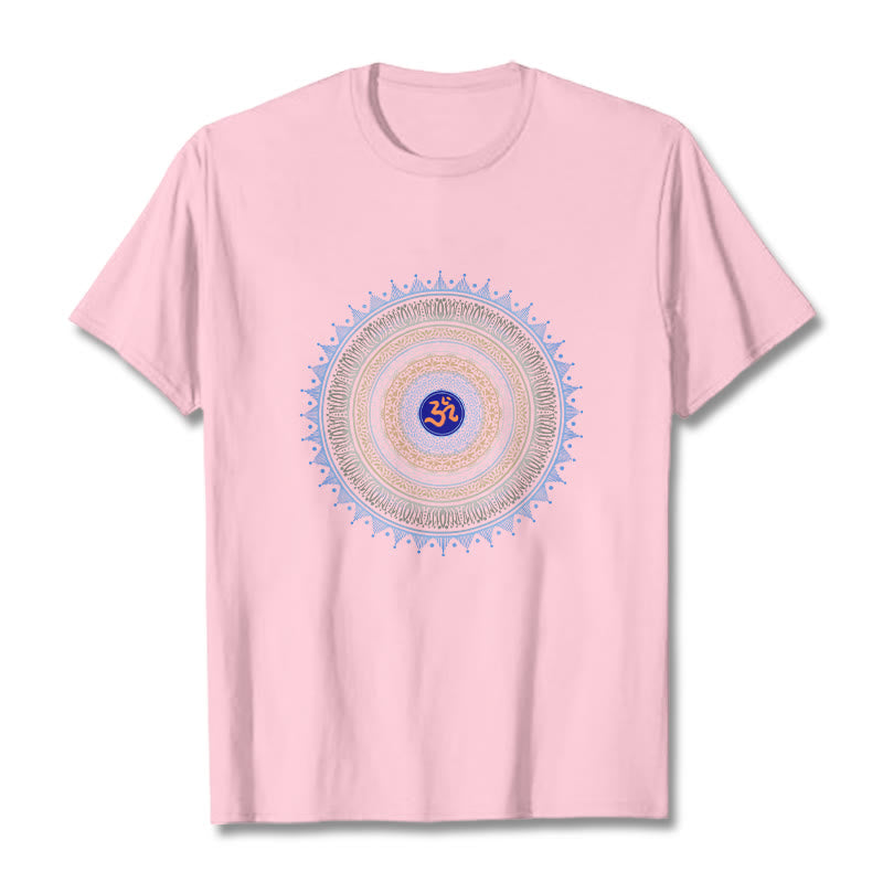 Buddha Stones ​​Mandala Blume OM Muster T T-shirt - Hellrosa - 2XL - image 12