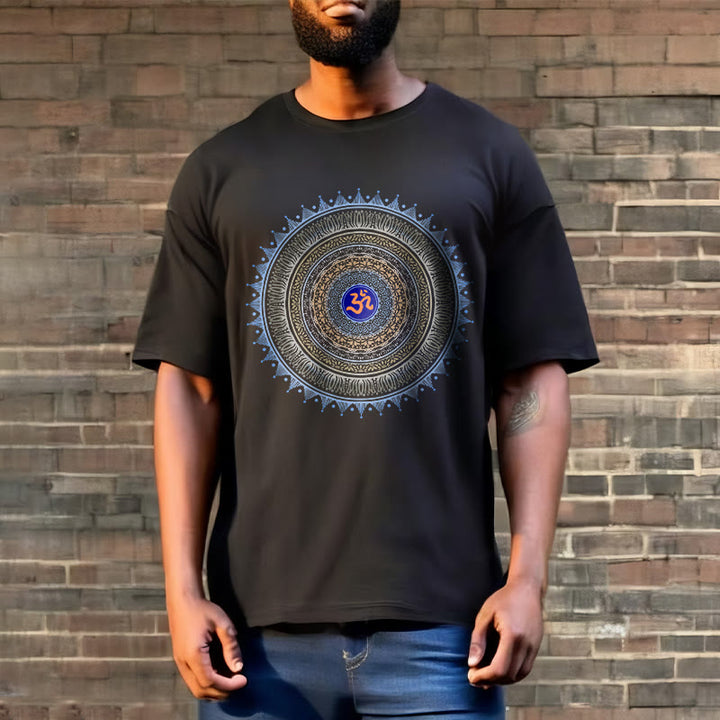 Buddha Stones ​​Mandala Blume OM Muster T T-shirt - image 2