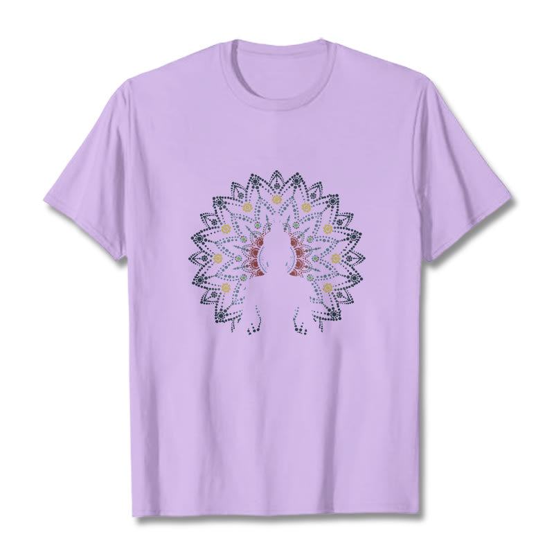 Buddha Stones ​​Mandala Blume Sitzend Serene Buddha Muster T T-shirt - Pflaume - 2XL - image 16