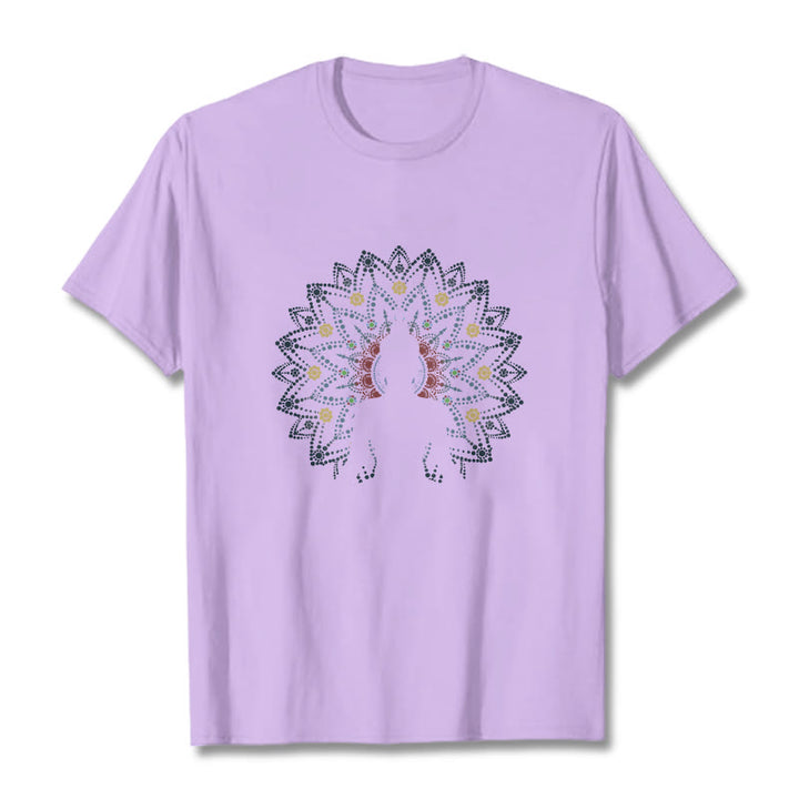 Buddha Stones ​​Mandala Blume Sitzend Serene Buddha Muster T T-shirt - Pflaume - 2XL - image 16