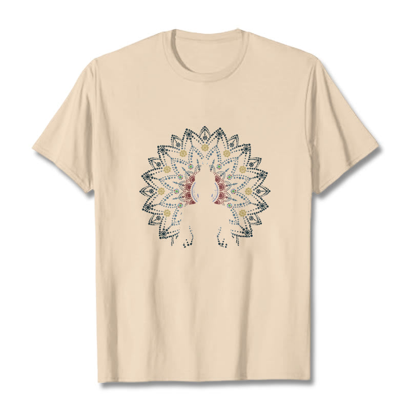 Buddha Stones ​​Mandala Blume Sitzend Serene Buddha Muster T T-shirt - Biskuit - 2XL - image 10