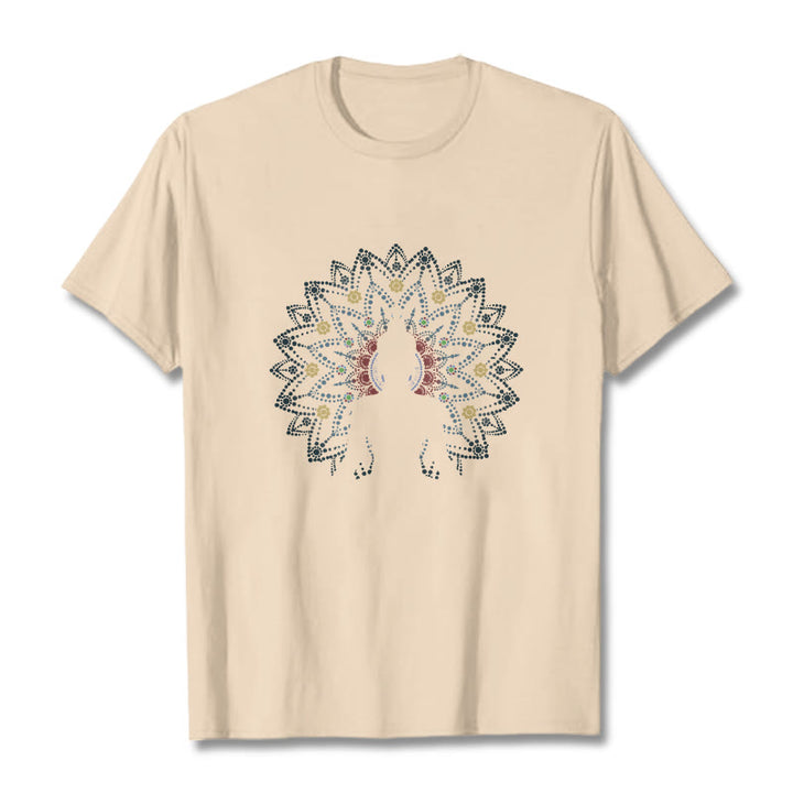 Buddha Stones ​​Mandala Blume Sitzend Serene Buddha Muster T T-shirt - Biskuit - 2XL - image 10