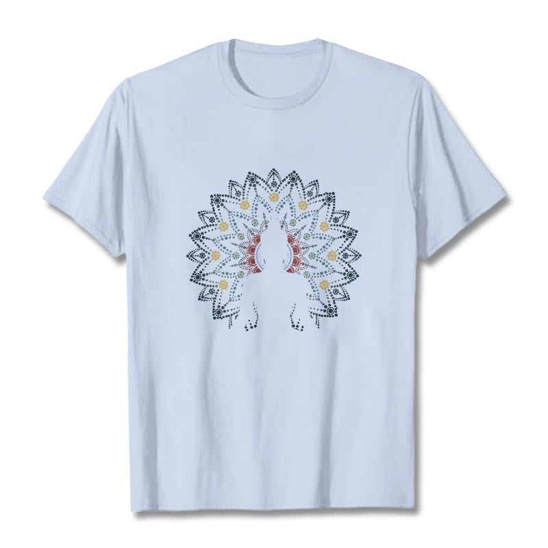 Buddha Stones ​​Mandala Blume Sitzend Serene Buddha Muster T T-shirt - Hellcyan - 2XL - image 18
