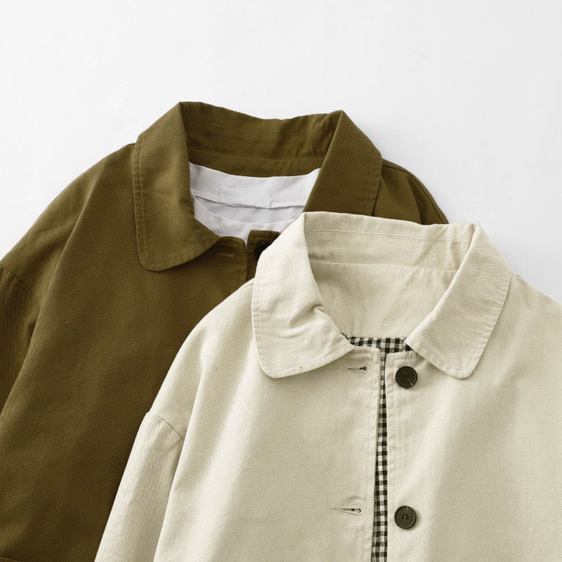 Buddha Stones Commute Patchwork Design Baumwolle Damenjacke mit Taschen - image 3