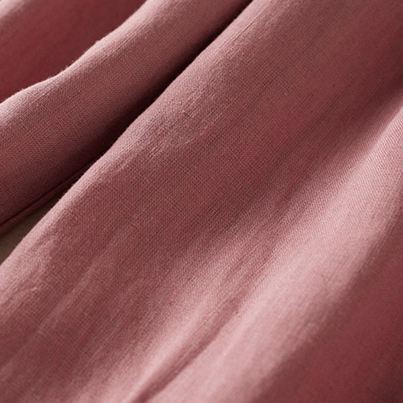 Buddha Stones Sommer-Haremshose mit kleiner Blumenstickerei und Taschen - image 16