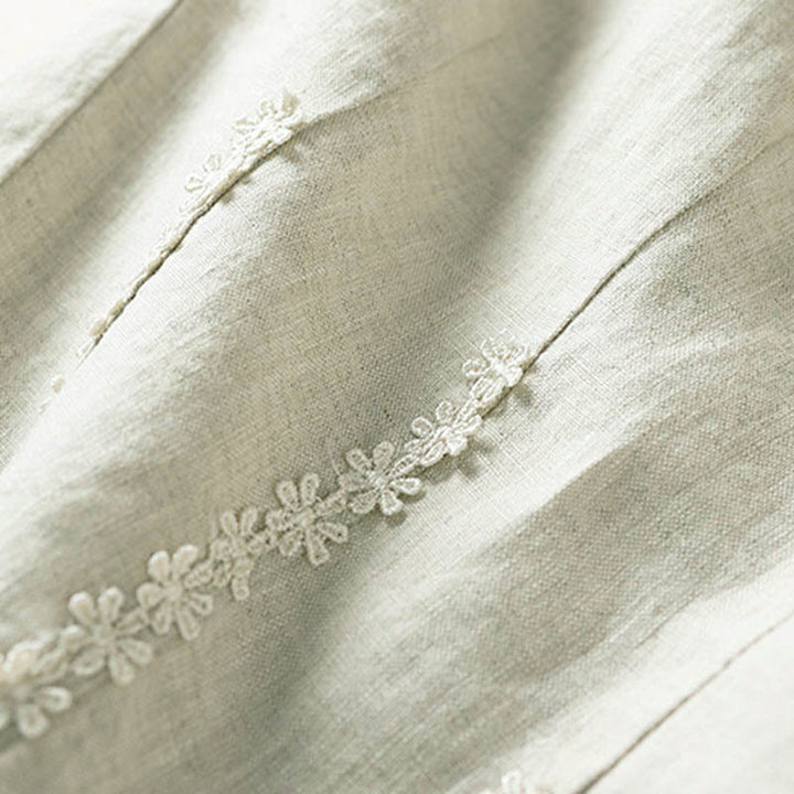 Buddha Stones Sommer-Haremshose mit kleiner Blumenstickerei und Taschen - image 26