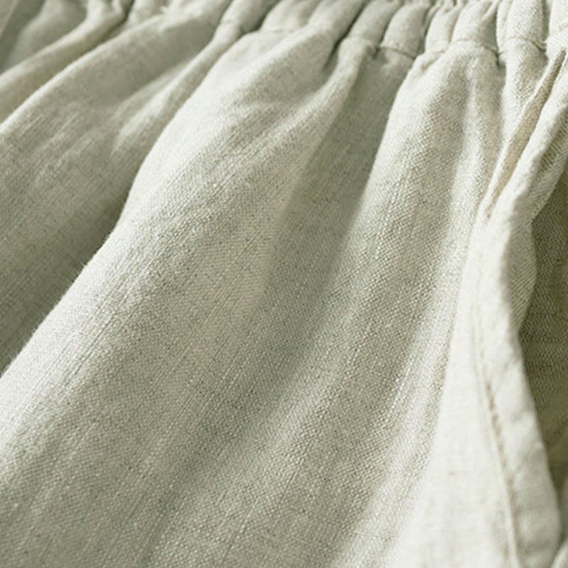 Buddha Stones Sommer-Haremshose mit kleiner Blumenstickerei und Taschen - image 27