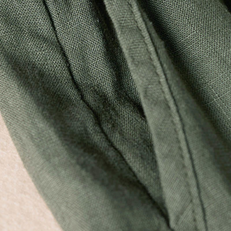 Buddha Stones Sommer-Haremshose mit kleiner Blumenstickerei und Taschen - image 33