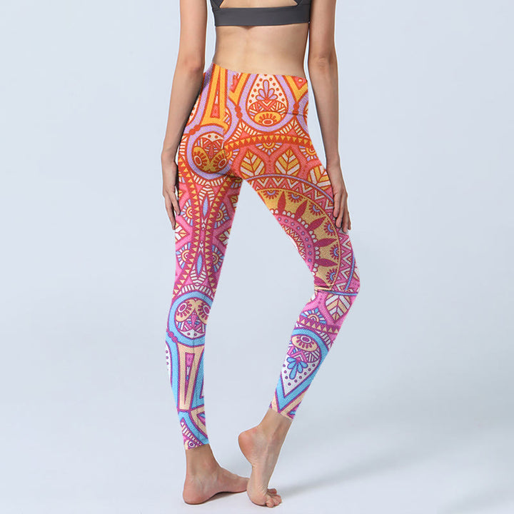 Buddha Stones ​​Bunte Mandala Muster Gym Leggings frauen Yoga Hosen - image 3