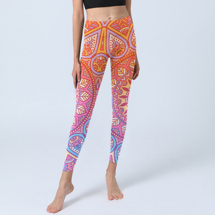 Buddha Stones ​​Bunte Mandala Muster Gym Leggings frauen Yoga Hosen - image 5