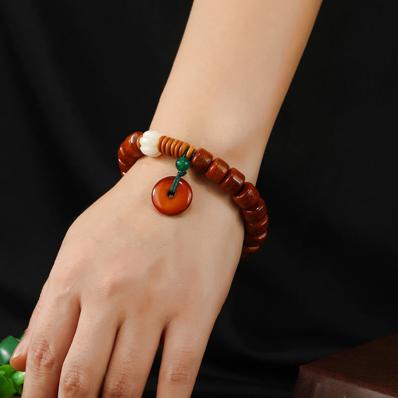 Buddha Stones , Knochenperlen, Lotus-Friedensschnalle, Erleuchtungsarmband - image 2