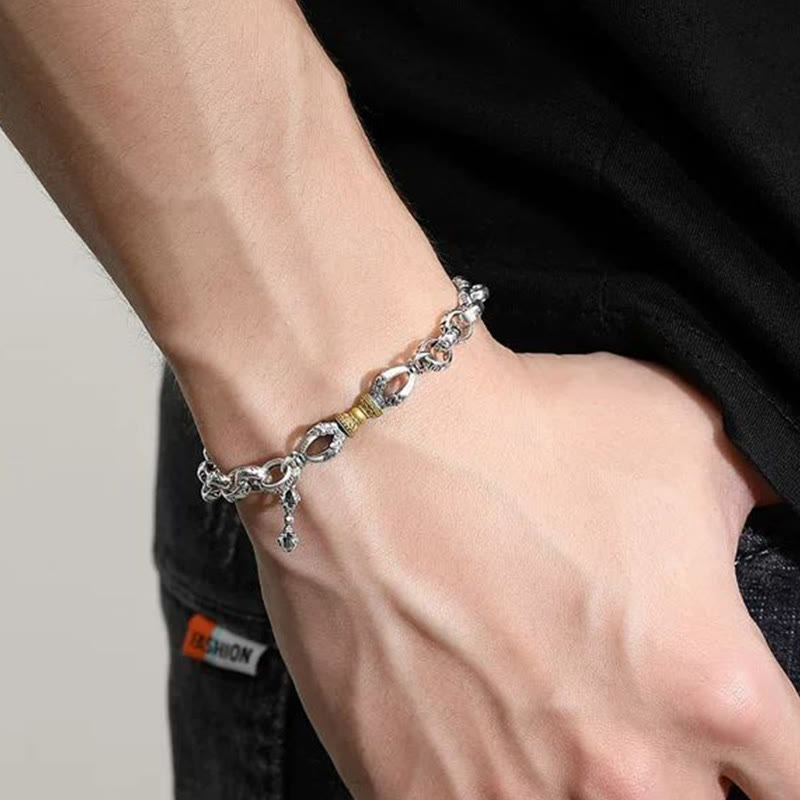 Buddha Stones Retro Om Mani Padme Hum Vajra Kupfer Calm Armband - image 5