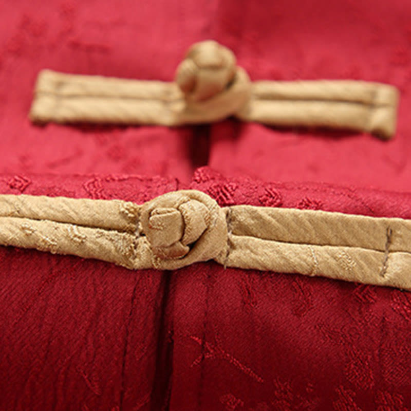 Buddha Stones Jacquard Stehkragen Langarm Herren Baumwolljacke mit Taschen - image 4