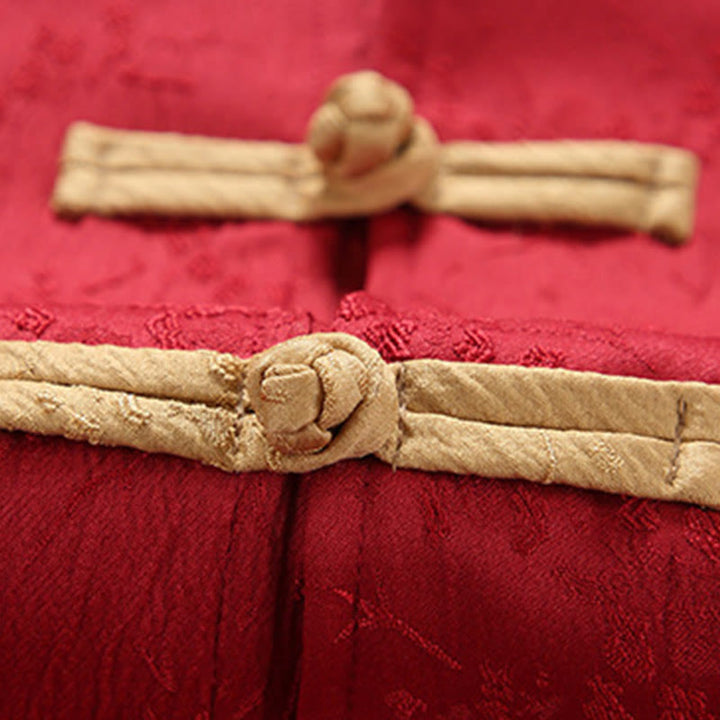 Buddha Stones Jacquard Stehkragen Langarm Herren Baumwolljacke mit Taschen - image 4