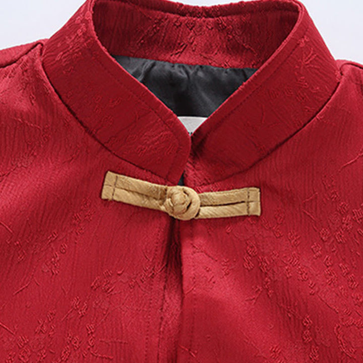 Buddha Stones Jacquard Stehkragen Langarm Herren Baumwolljacke mit Taschen - image 3