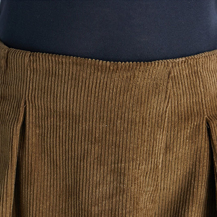 Buddha Stones Damen-Cordhose mit weitem Bein, einfarbig, seitlicher Reißverschluss, Länge 7–8, mit Taschen - image 8