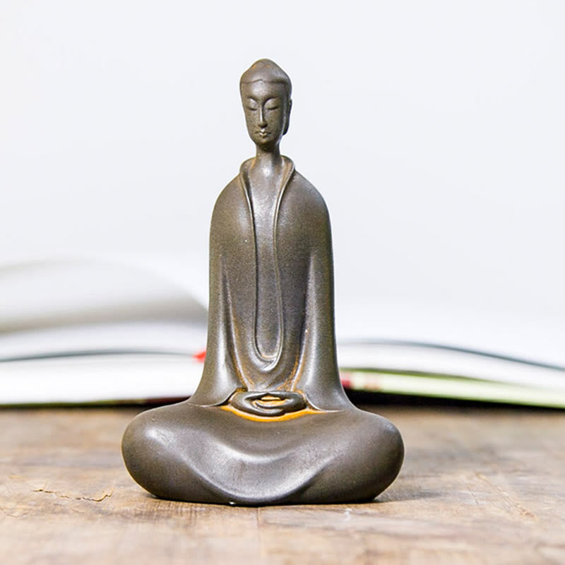 Buddha Stones Handgemachte Sakyamuni Buddha Eisenpulver Rostgegossene Harzstatue Wohnkultur - image 19