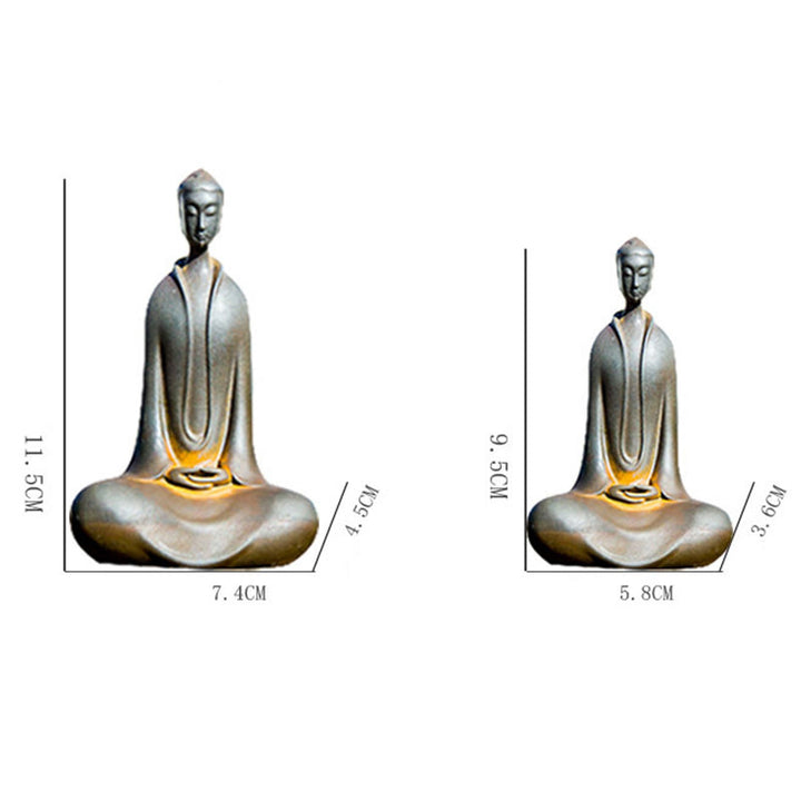 Buddha Stones Handgemachte Sakyamuni Buddha Eisenpulver Rostgegossene Harzstatue Wohnkultur - image 27