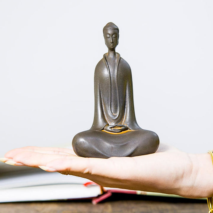 Buddha Stones Handgemachte Sakyamuni Buddha Eisenpulver Rostgegossene Harzstatue Wohnkultur - image 20