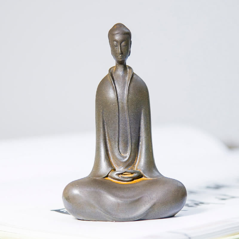 Buddha Stones Handgemachte Sakyamuni Buddha Eisenpulver Rostgegossene Harzstatue Wohnkultur - image 18