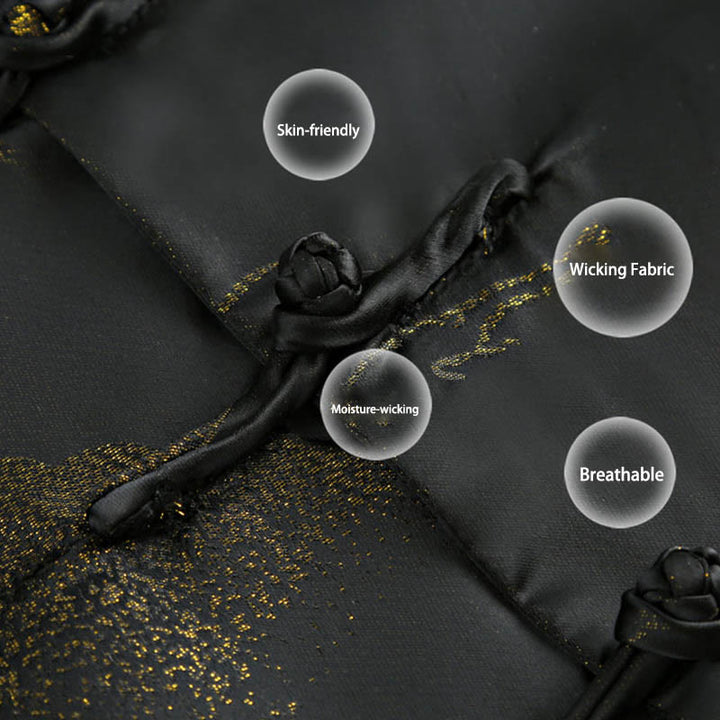 Buddha Stones Cloud-Dyed Golden Mountain Crane Frog-Button Langarm-Herrenjacke mit Taschen - image 6