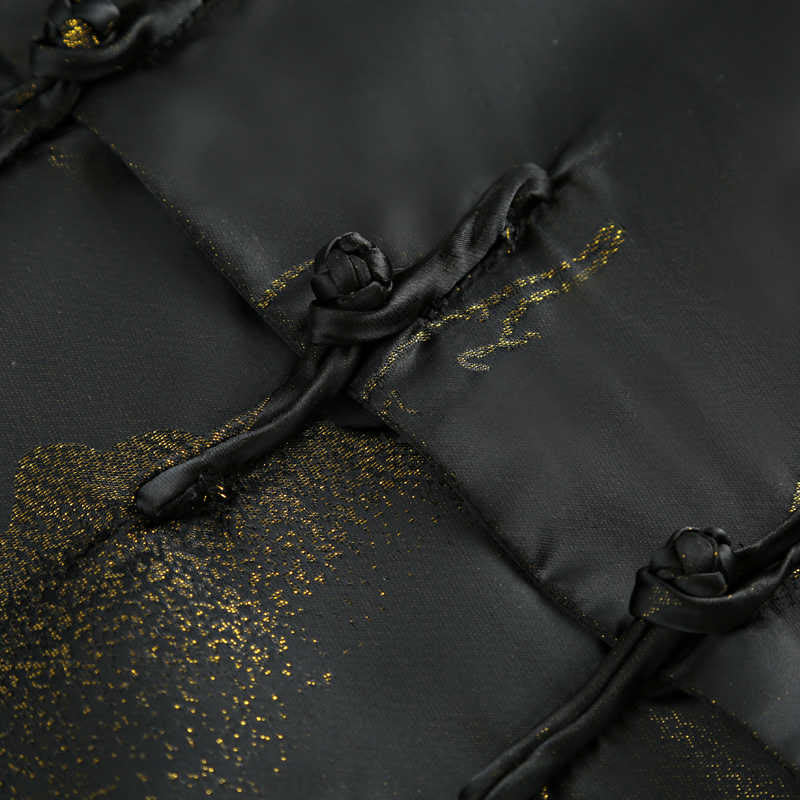 Buddha Stones Cloud-Dyed Golden Mountain Crane Frog-Button Langarm-Herrenjacke mit Taschen - image 7