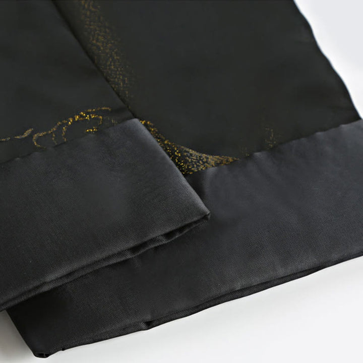 Buddha Stones Cloud-Dyed Golden Mountain Crane Frog-Button Langarm-Herrenjacke mit Taschen - image 8