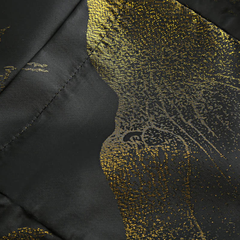 Buddha Stones Cloud-Dyed Golden Mountain Crane Frog-Button Langarm-Herrenjacke mit Taschen - image 10