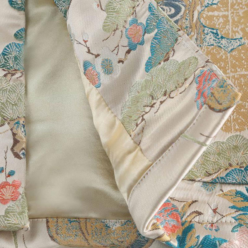 Buddha Stones Mandarin Duck Pfingstrose Blume Frosch-Knopf Langarm Herrenjacke mit Taschen - image 6