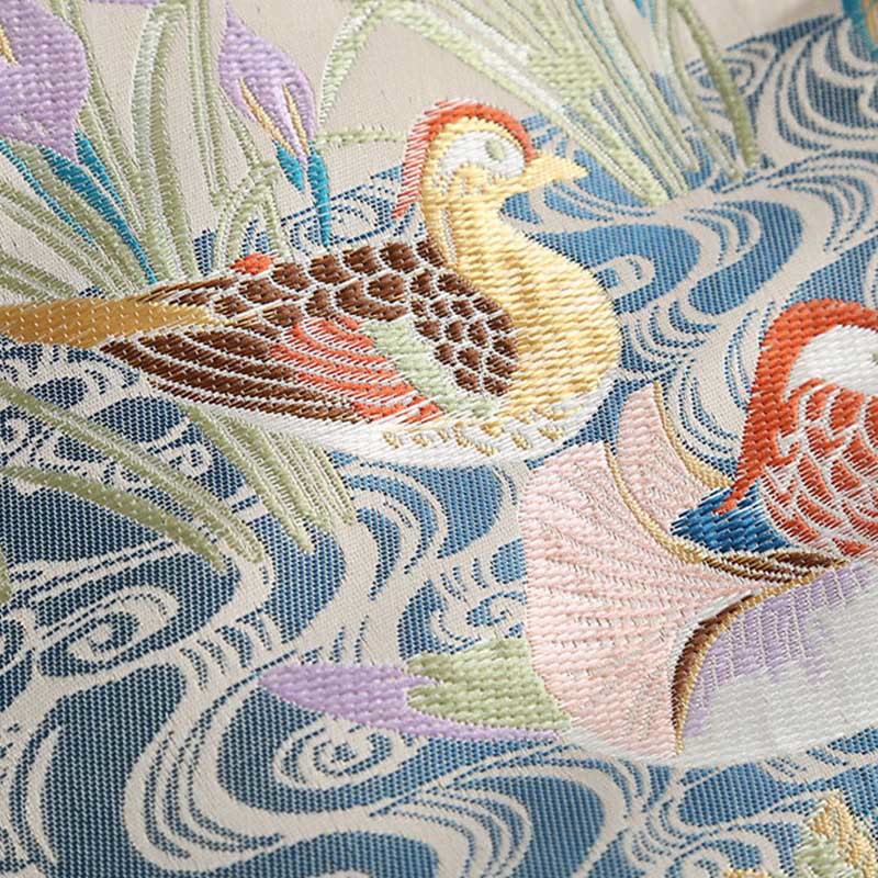 Buddha Stones Mandarin Duck Pfingstrose Blume Frosch-Knopf Langarm Herrenjacke mit Taschen - image 8