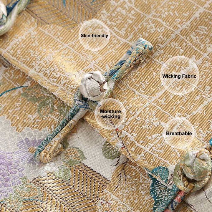 Buddha Stones Mandarin Duck Pfingstrose Blume Frosch-Knopf Langarm Herrenjacke mit Taschen - image 5