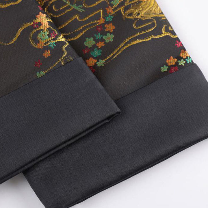 Buddha Stones Bunte Phoenix Auspicious Wolken Frosch-Knopf Langarm Herrenjacke mit Taschen - image 8