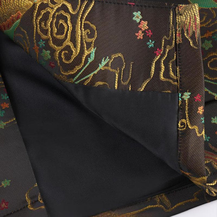 Buddha Stones Bunte Phoenix Auspicious Wolken Frosch-Knopf Langarm Herrenjacke mit Taschen - image 7