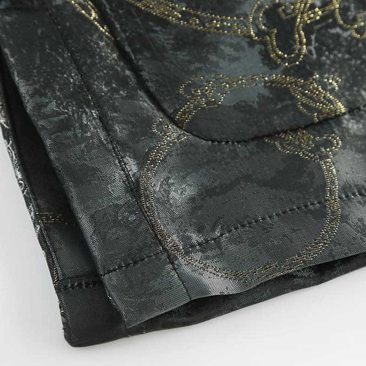 Buddha Stones Kirin Mountains Frog-Button Langarm Herrenjacke mit Taschen - image 7