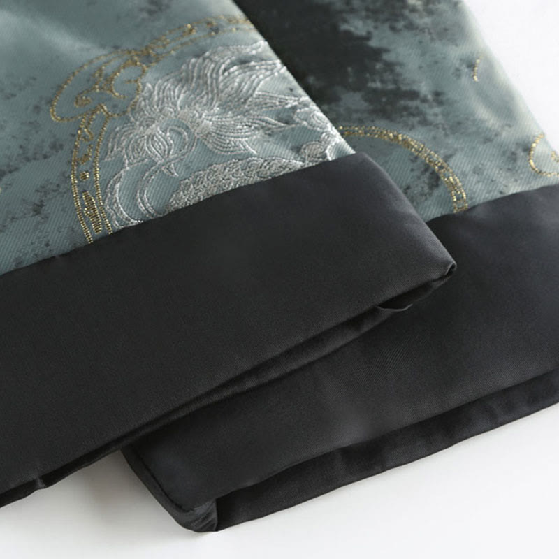 Buddha Stones Kirin Mountains Frog-Button Langarm Herrenjacke mit Taschen - image 10