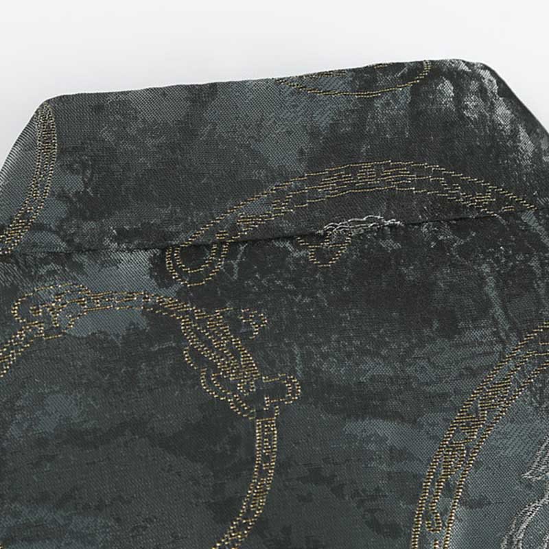 Buddha Stones Kirin Mountains Frog-Button Langarm Herrenjacke mit Taschen - image 4