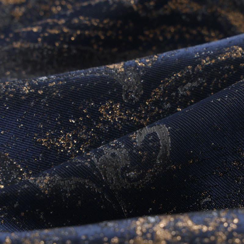 Buddha Stones Blue Flowing Water Mountains Frog-Button Langarm Herrenjacke mit Taschen - image 12